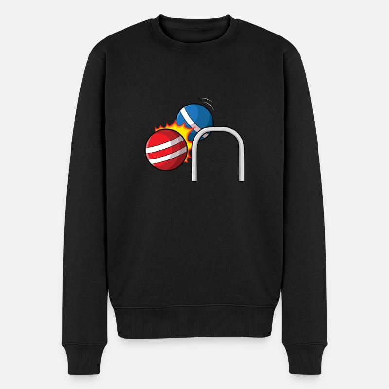Croquet - Männer Premium Bio Pullover - Schwarz