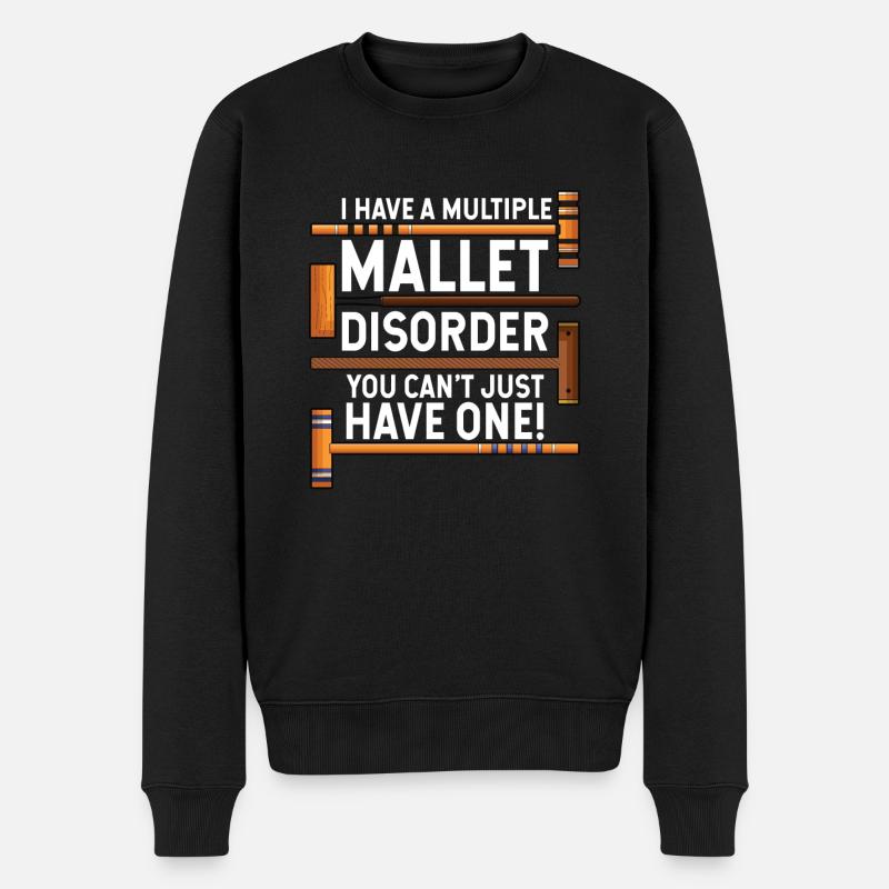 Croquet - Männer Premium Bio Pullover - Schwarz