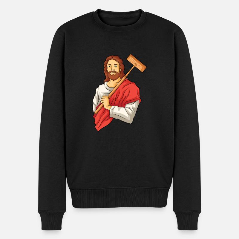Croquet - Männer Premium Bio Pullover - Schwarz