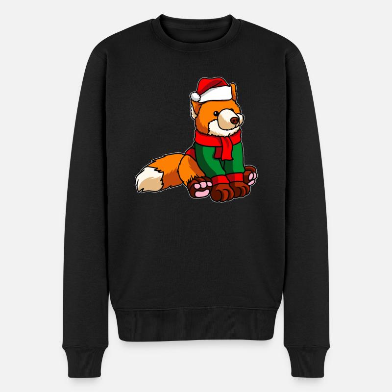 Renard Père Noël - Pull Premium bio Homme - noir