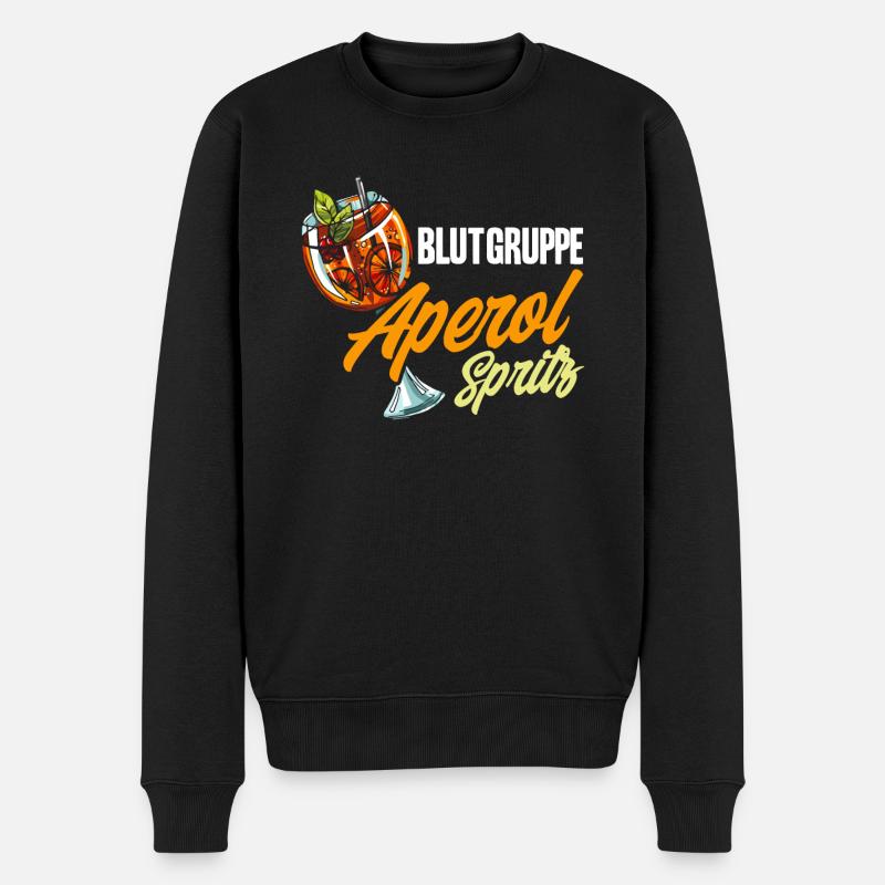 Longdrink - Männer Premium Bio Pullover - Schwarz
