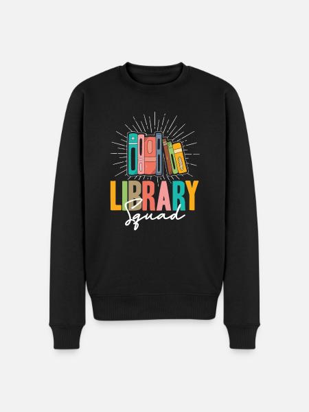 Library Squad - Men's Premium Organic Jumper - black