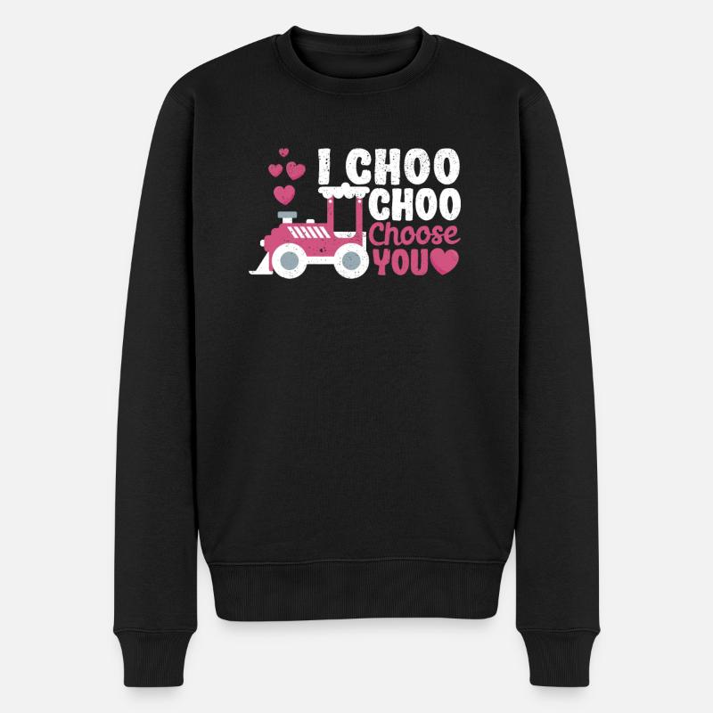 I Choo Choo Choose You Valentine’s Day Train Lover - Pull Premium bio Homme - noir