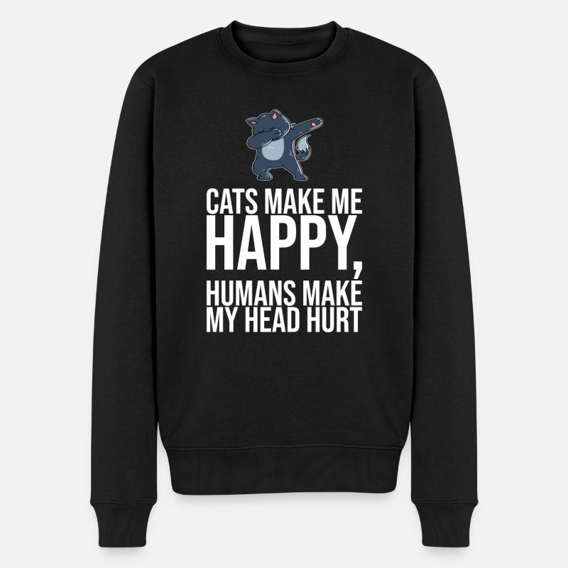 Dabbing Cat Funny Cat - Pull Premium bio Homme - noir