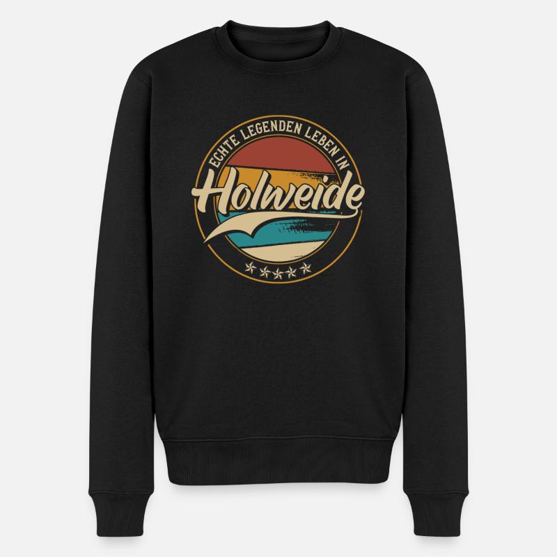 Echte legenden leben in Köln Holweide - Männer Premium Bio Pullover - Schwarz