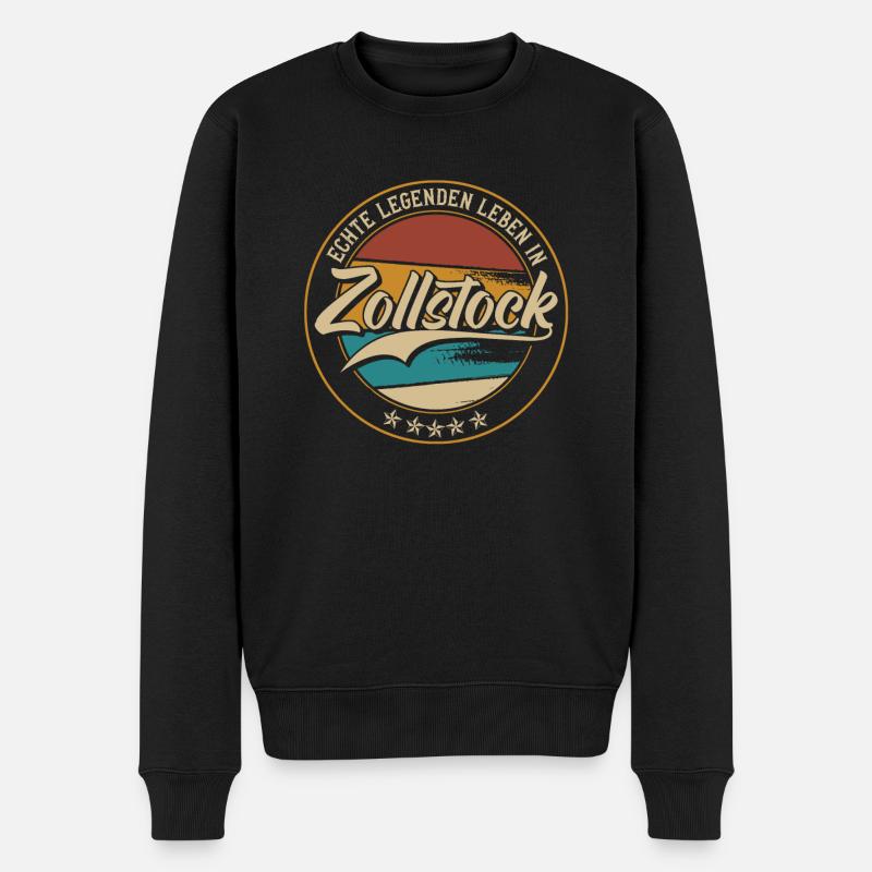 Echte legenden leben in Köln Zollstock - Männer Premium Bio Pullover - Schwarz