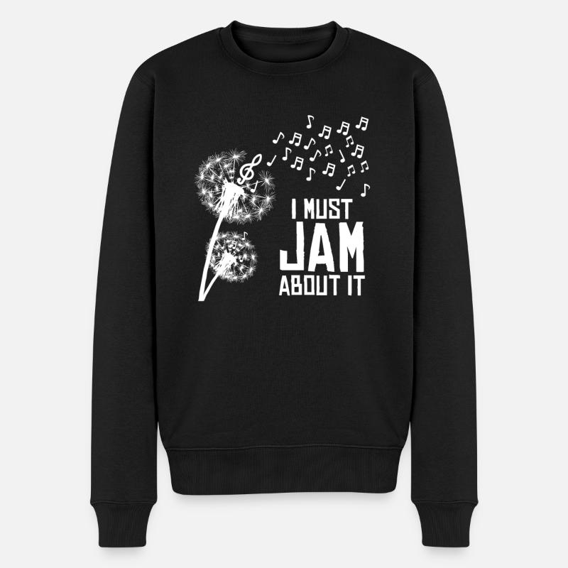 Musiker Pusteblume Musik - Männer Premium Bio Pullover - Schwarz