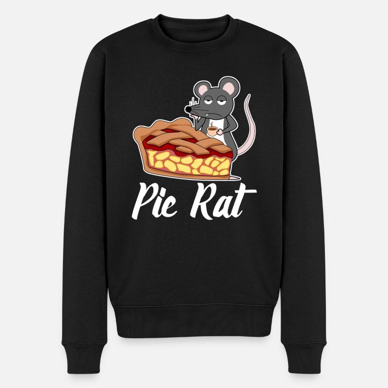 Pie Rat - Männer Premium Bio Pullover - Schwarz