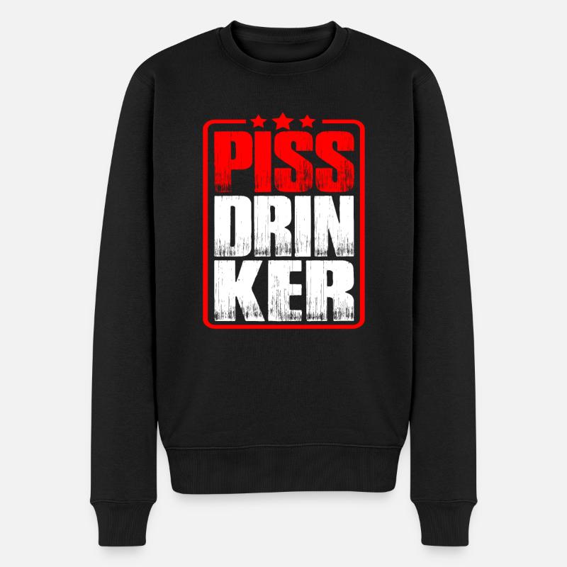 Piss Drinker 32 - Männer Premium Bio Pullover - Schwarz