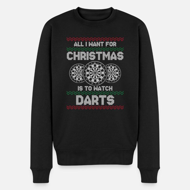 Ich Möchte Dart Sehen - Männer Premium Bio Pullover - Schwarz