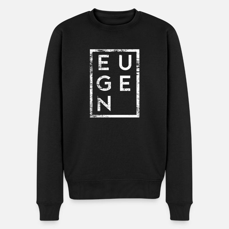 Eugen Minimalisme - Pull Premium bio Homme - noir