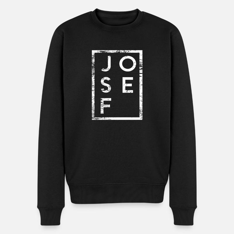 Josef Minimalisme - Pull Premium bio Homme - noir
