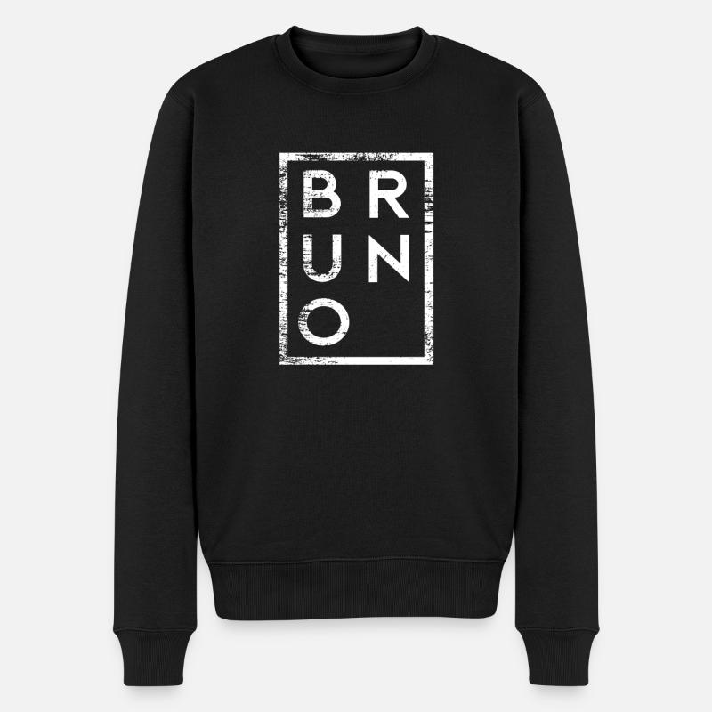 Bruno Minimalisme - Pull Premium bio Homme - noir