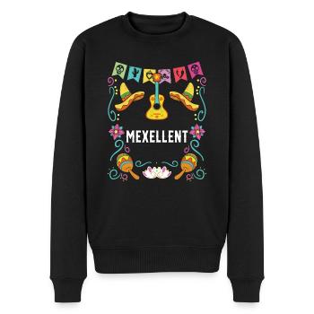 Mexellent Mexican Life Mexico Pride Country - Männer Premium Bio Pullover - Schwarz - Vorne - Nico (187cm)