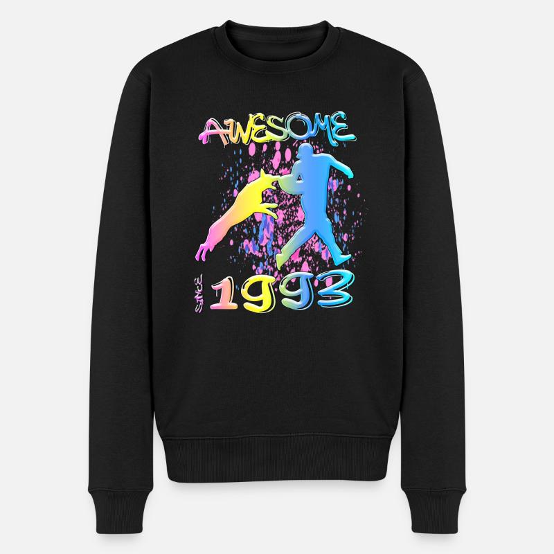 Awesome since 1993. Agility, Hundetraining - Männer Premium Bio Pullover - Schwarz