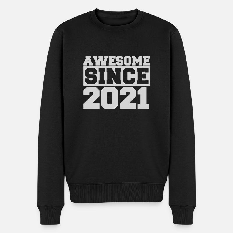 Awesome since 2021 - Männer Premium Bio Pullover - Schwarz