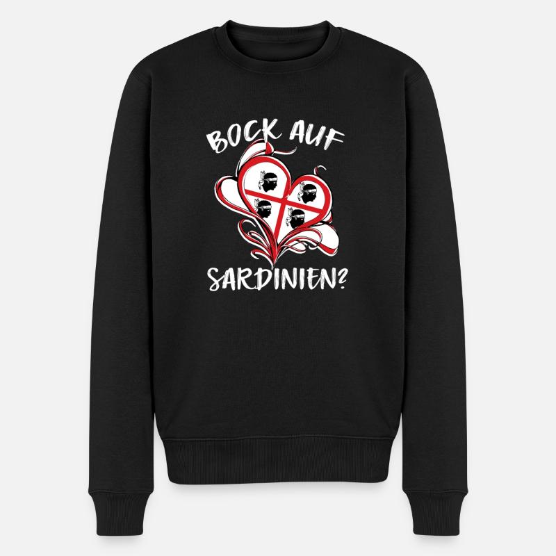 Bock auf Sardinien Italien Geschenk - Männer Premium Bio Pullover - Schwarz