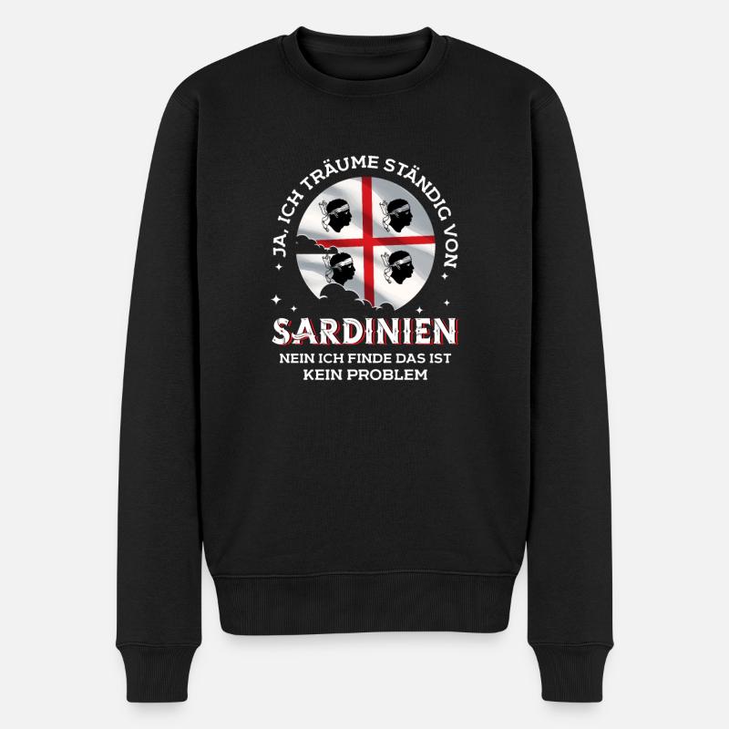Sardinien Träume Flagge Urlaub Geschenk - Männer Premium Bio Pullover - Schwarz