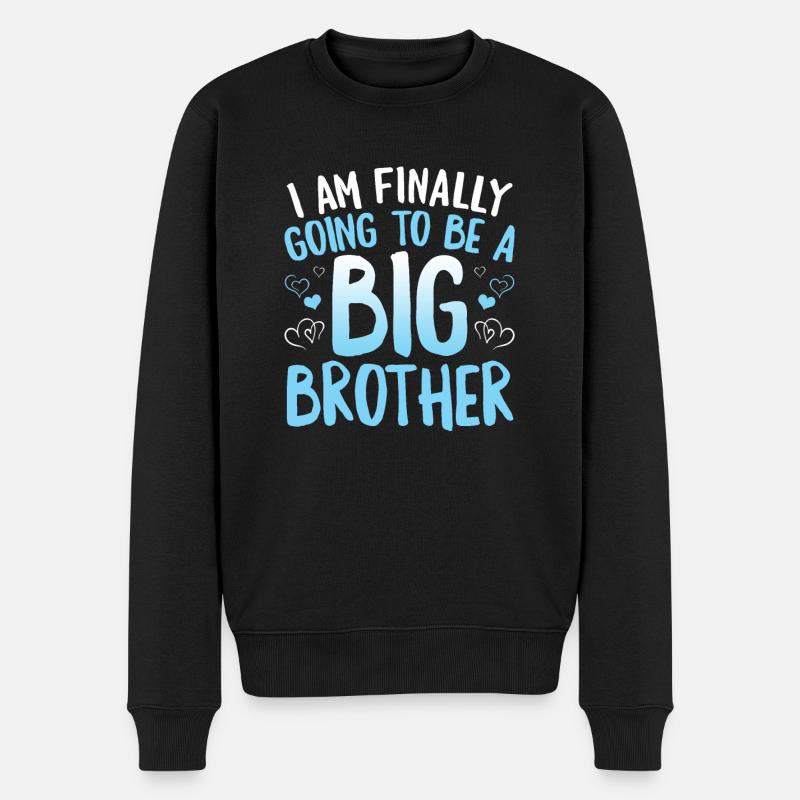 Süßer großer Bruder zu sein, ich werde endlich ein - Männer Premium Bio Pullover - Schwarz