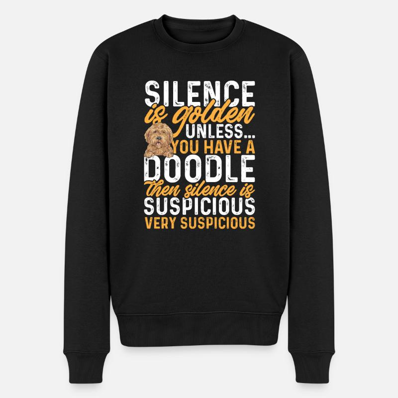 Goldendoodle Doodle Hund - Männer Premium Bio Pullover - Schwarz