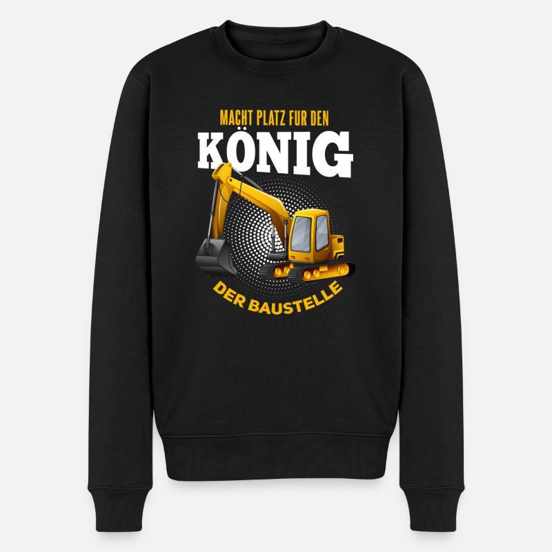 Cooles Bagger Baggerfahrer Spruch Motiv - Männer Premium Bio Pullover - Schwarz