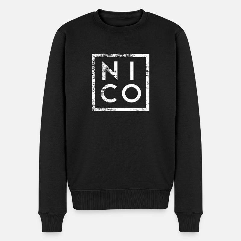 Nico Minimalisme - Pull Premium bio Homme - noir