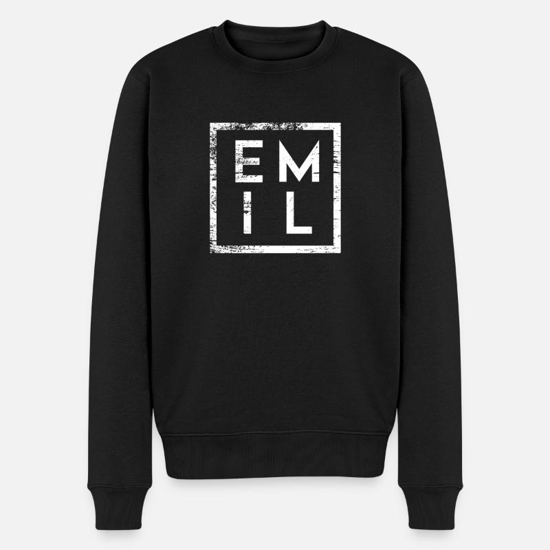 Emil Minimalisme - Pull Premium bio Homme - noir