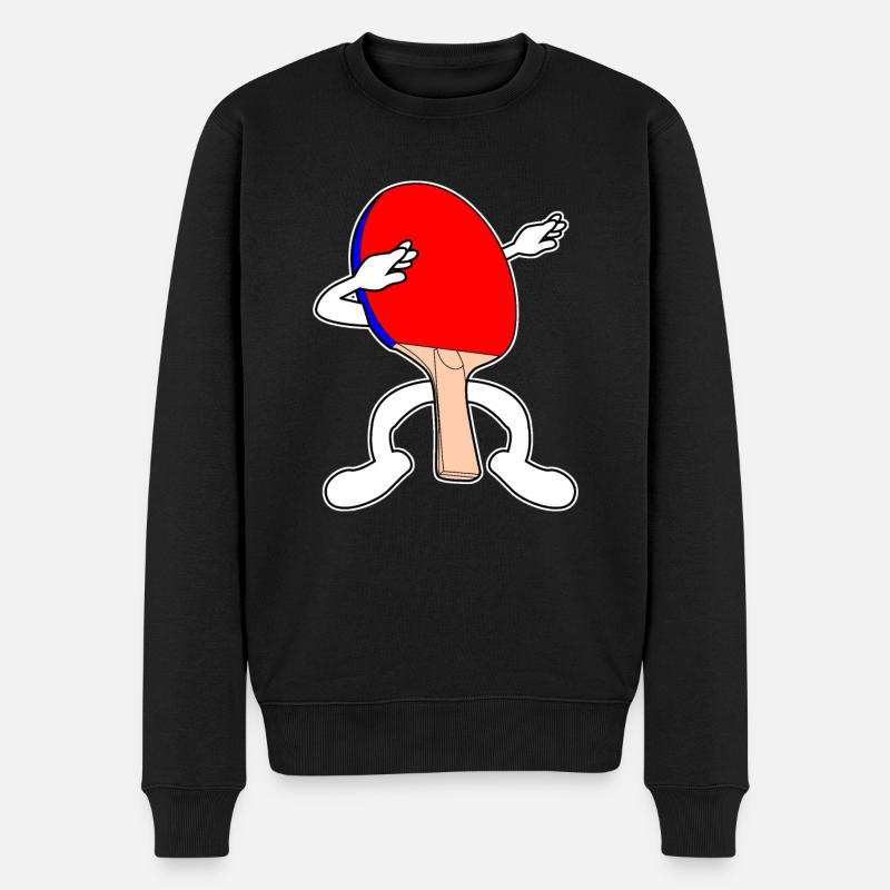 Dabbing Tischtennisschläger - Männer Premium Bio Pullover - Schwarz
