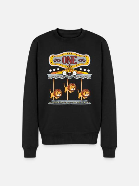Carousel Birthday Party - Men's Premium Organic Jumper - black