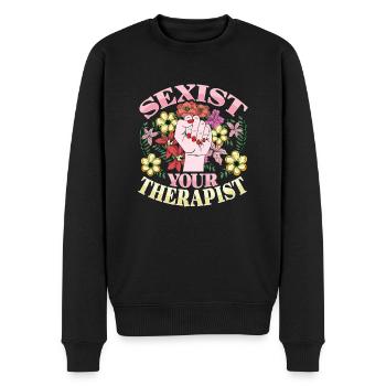Féminisme Émancipation Féministe - Pull Premium bio Homme - noir - Devant - Nico (187cm)