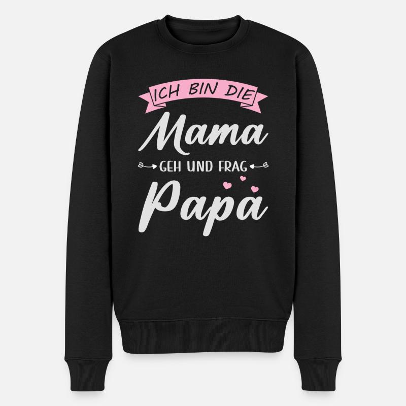 Mutter Familie Mütter Geschenk - Männer Premium Bio Pullover - Schwarz