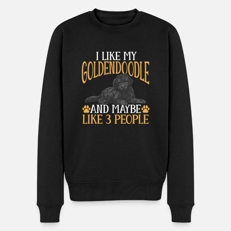 Chien Doodle Black Goldendoodle - Pull Premium bio Homme - noir