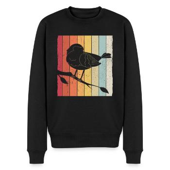 Rotkehlchen Vogelfreund Vogelfan Design Natur Lieb - Männer Premium Bio Pullover - Schwarz - Vorne - Nico (187cm)