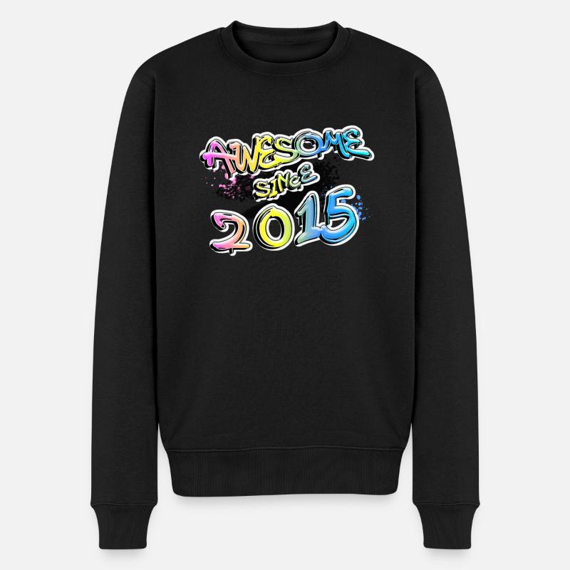 Awesome since 2015 - Männer Premium Bio Pullover - Schwarz