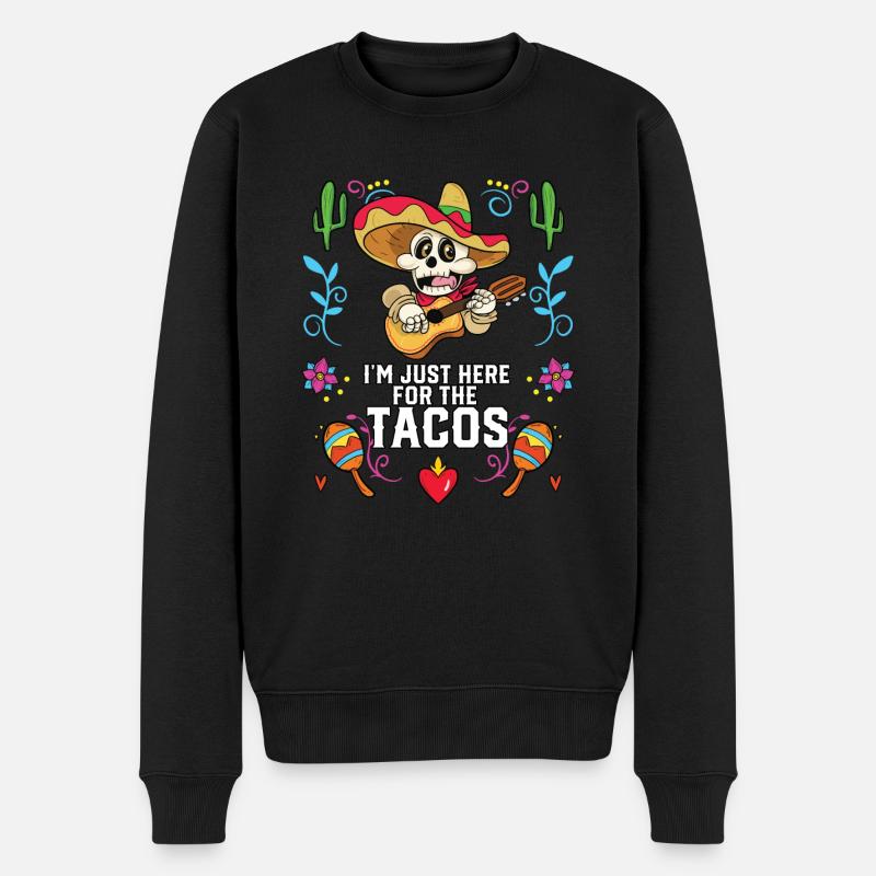 I'm Just Here For The Nachos Mexican Food Nacho - Männer Premium Bio Pullover - Schwarz