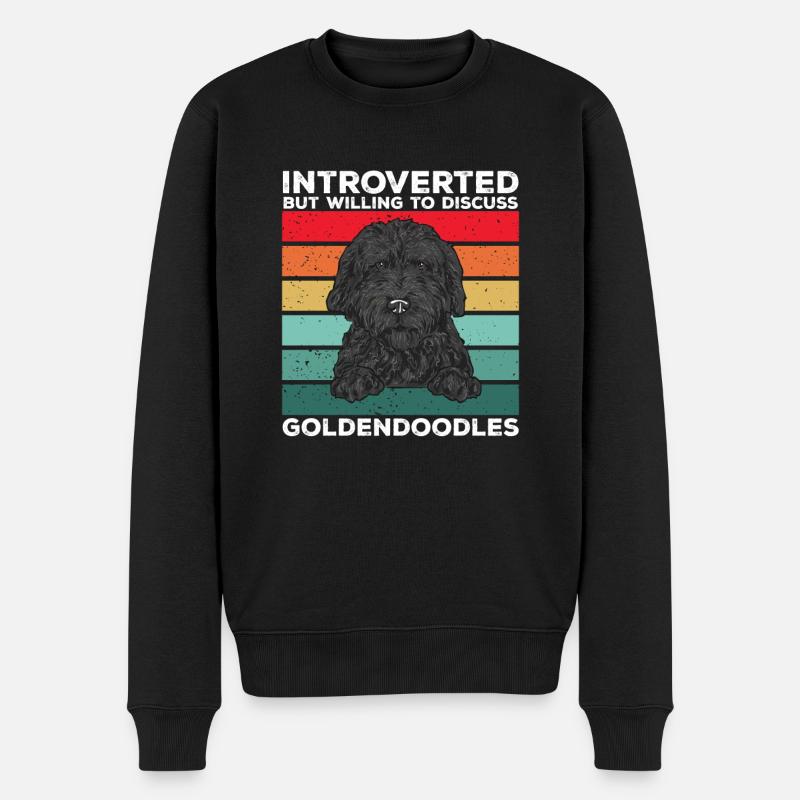 Chien Doodle Black Goldendoodle - Pull Premium bio Homme - noir