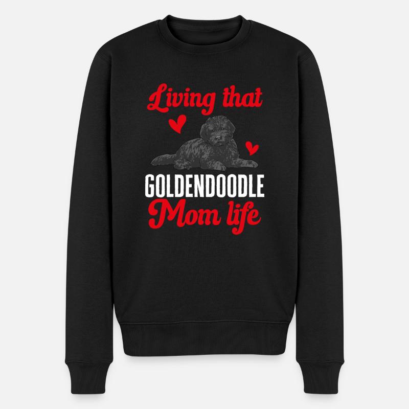 Chien Doodle Black Goldendoodle - Pull Premium bio Homme - noir