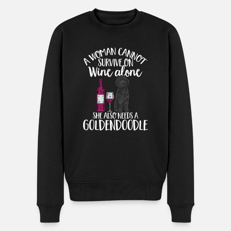Chien Doodle Black Goldendoodle - Pull Premium bio Homme - noir