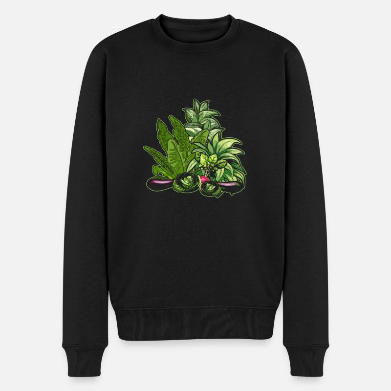 Hobbygärtner Garten Gemüse - Männer Premium Bio Pullover - Schwarz