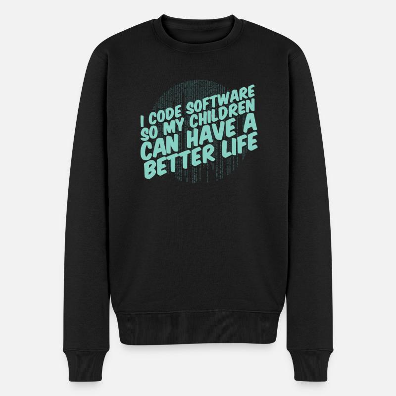 Developer Coder Programmer Parent - Men's Premium Organic Jumper - black