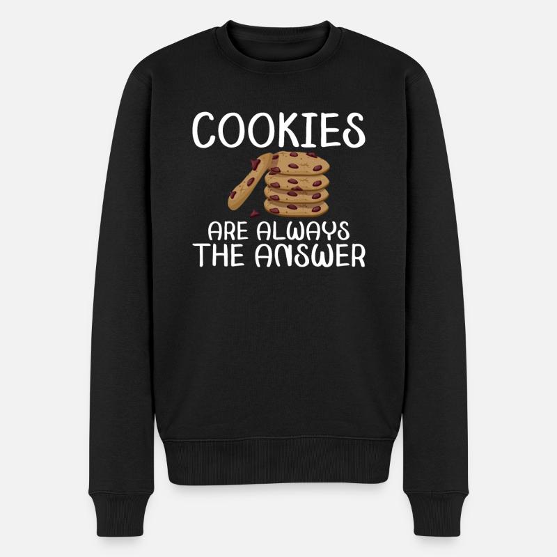Keksliebhaber Geschenke - Männer Premium Bio Pullover - Schwarz