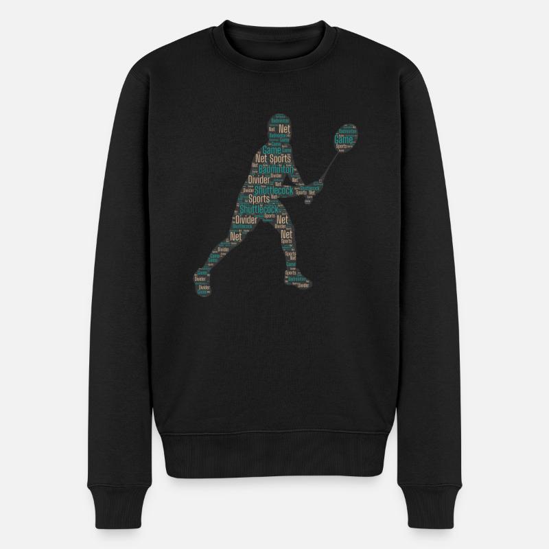 Joueurs de badminton - Pull Premium bio Homme - noir