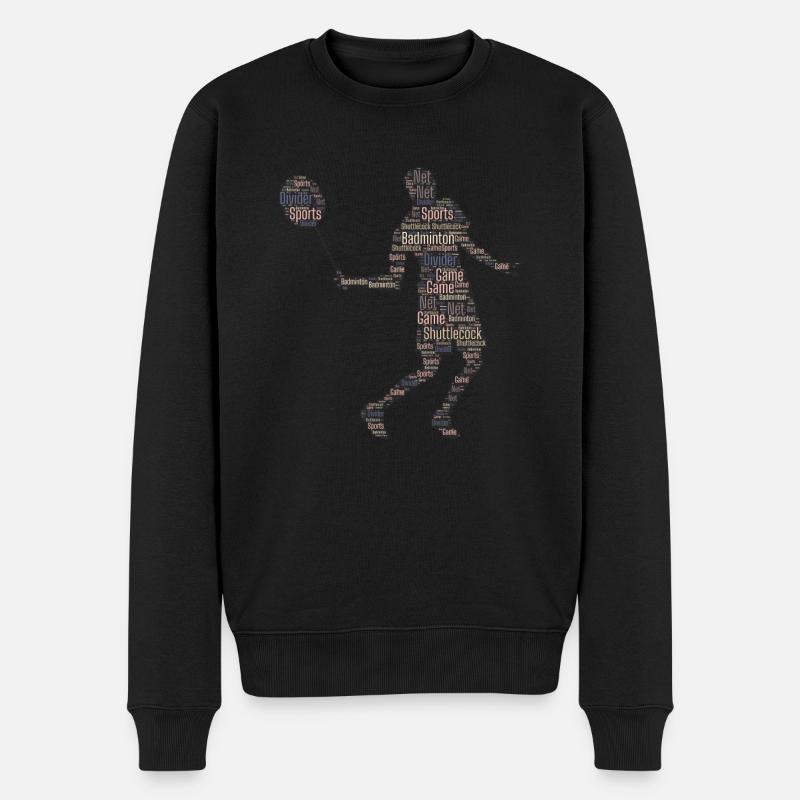 Joueurs de badminton - Pull Premium bio Homme - noir