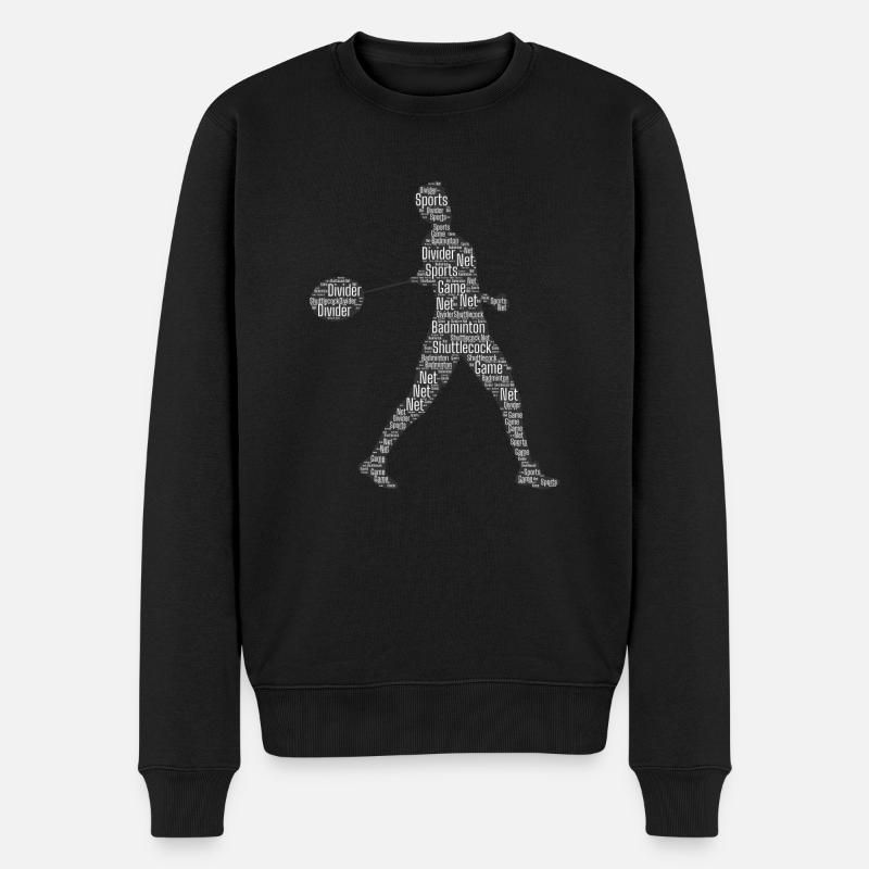 Joueurs de badminton - Pull Premium bio Homme - noir