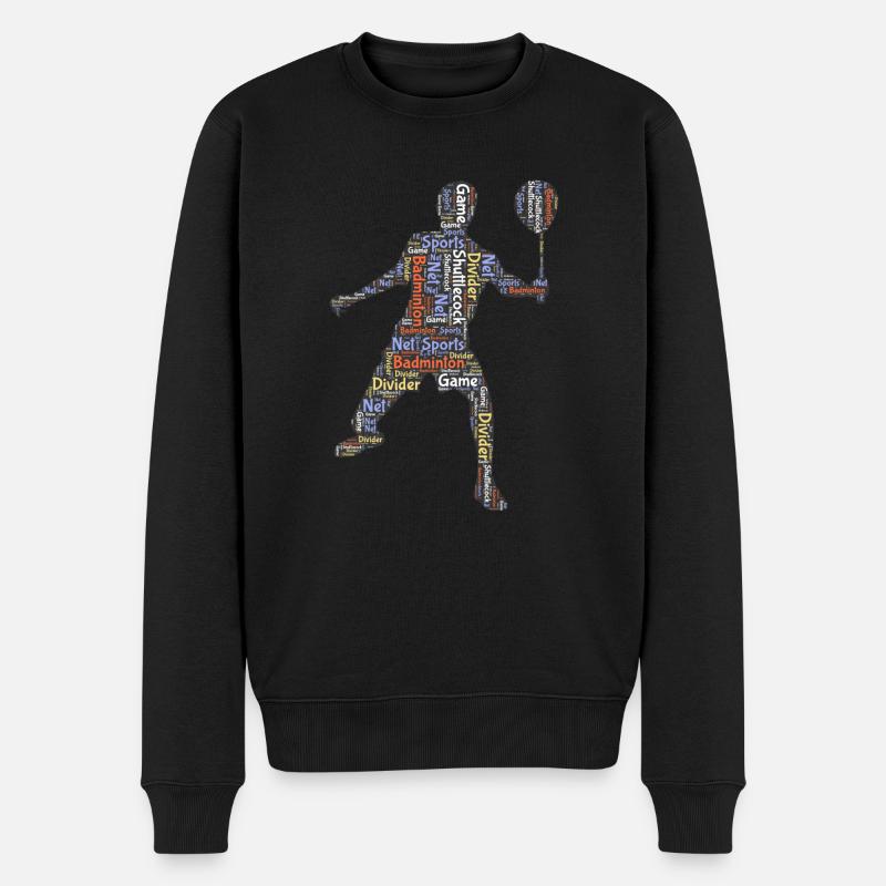 Joueurs de badminton - Pull Premium bio Homme - noir
