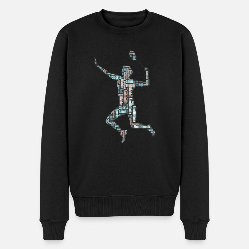 Joueurs de badminton - Pull Premium bio Homme - noir