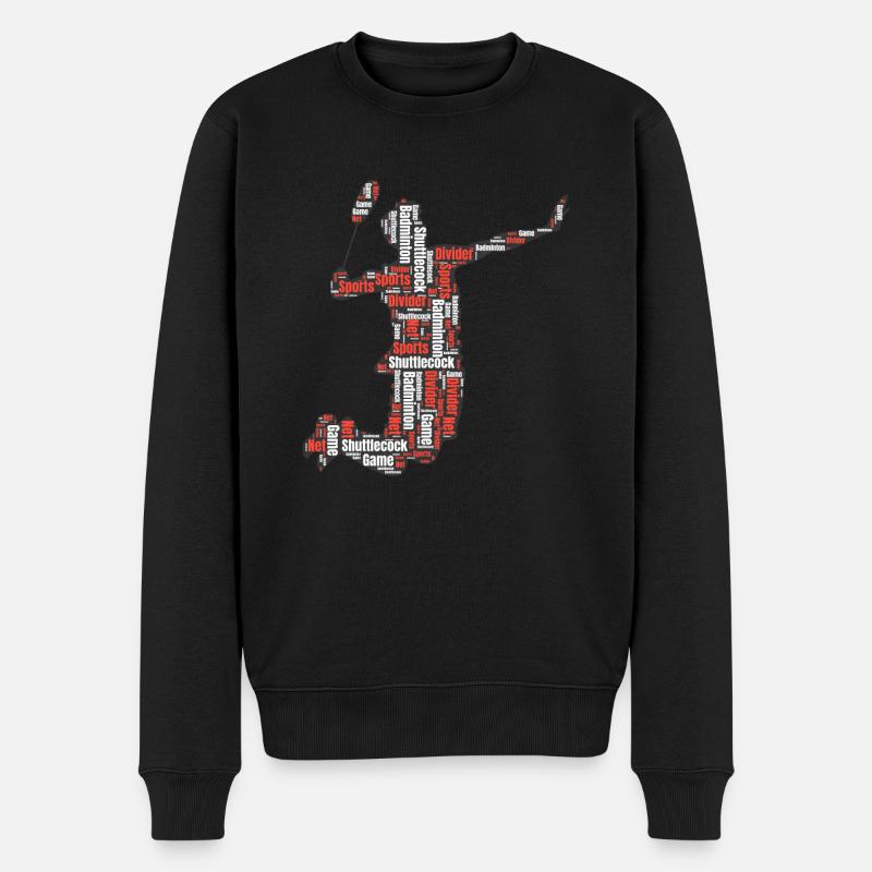 Joueurs de badminton - Pull Premium bio Homme - noir