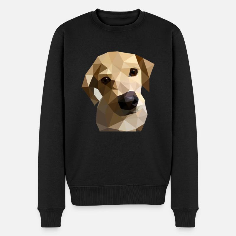 Low Poly Labrador Chien - Pull Premium bio Homme - noir