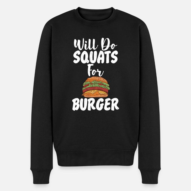 Burger Lover Cadeau - Pull Premium bio Homme - noir