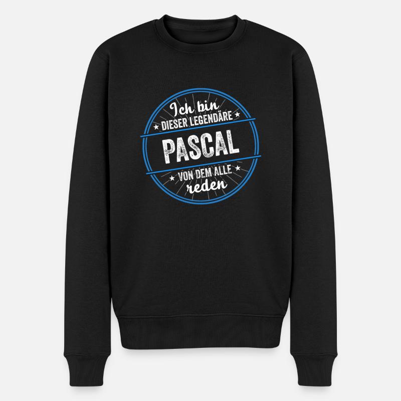 Ich bin dieser legendärer Pascal Name - Männer Premium Bio Pullover - Schwarz